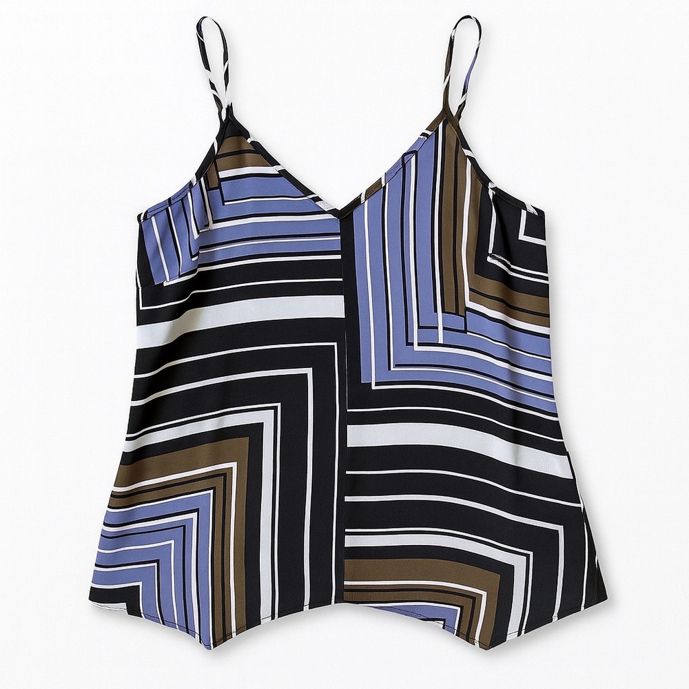 Metaphor • Geometric Handkerchief Hem Cami Top • Size L • NWT